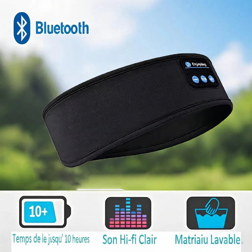 Wireless Bluetooth Sleeping Headband Fone Earphones Sports Sweatband Sleeping Band Headset Music Soft Elastic Eye Mask Headphone